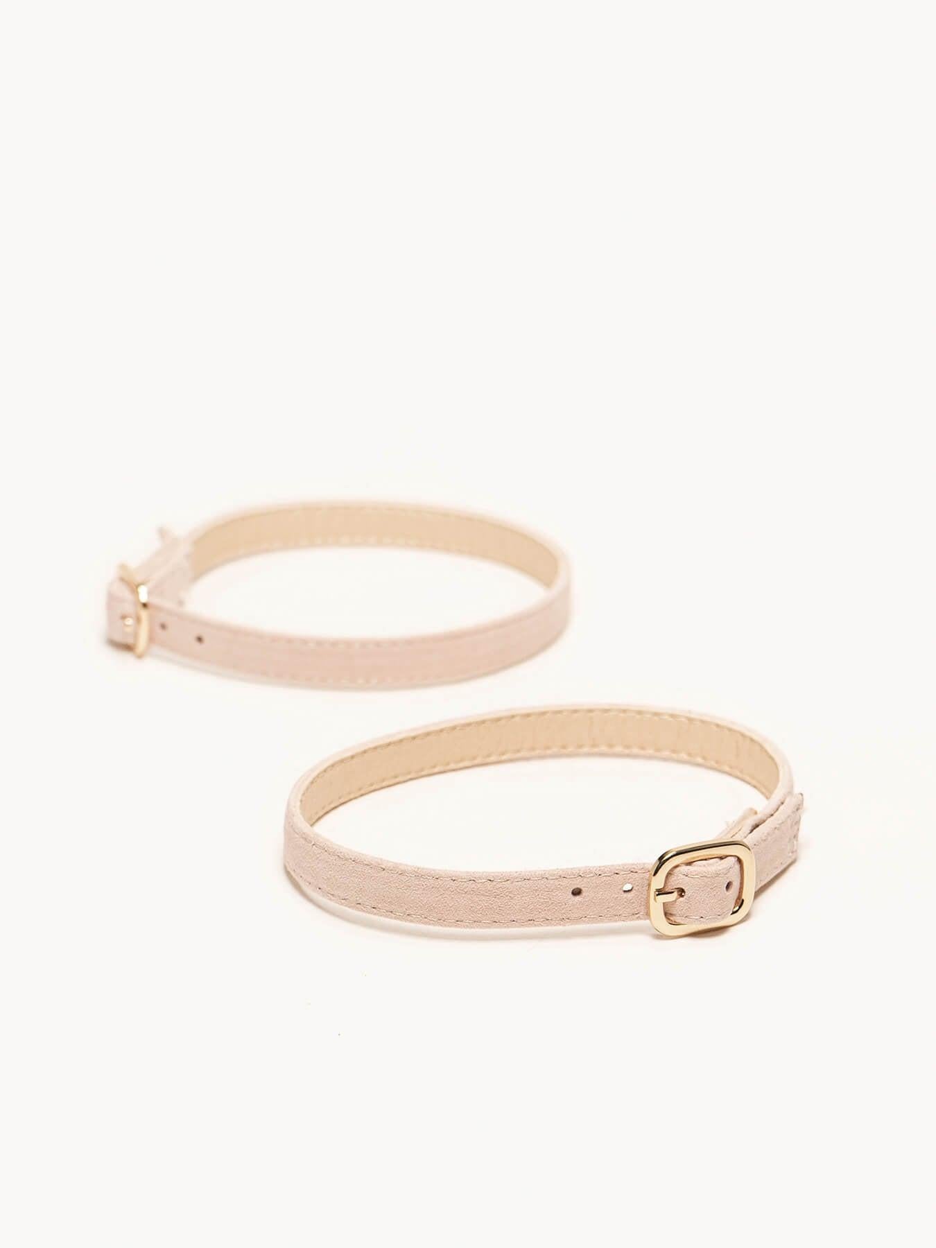Pulseira Camurça Rosa Claro