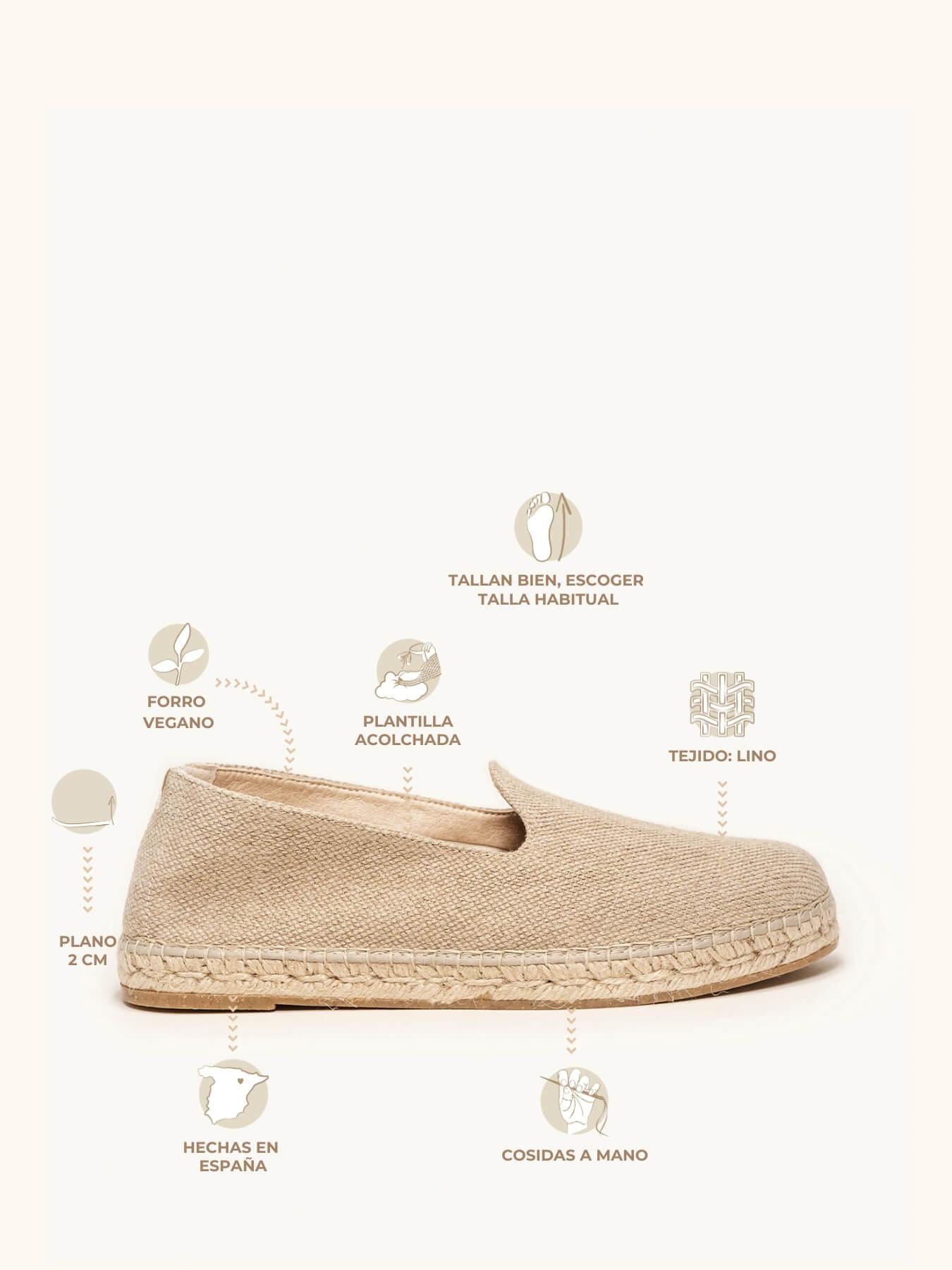 Mocassim Jacinto Linho Pedra
