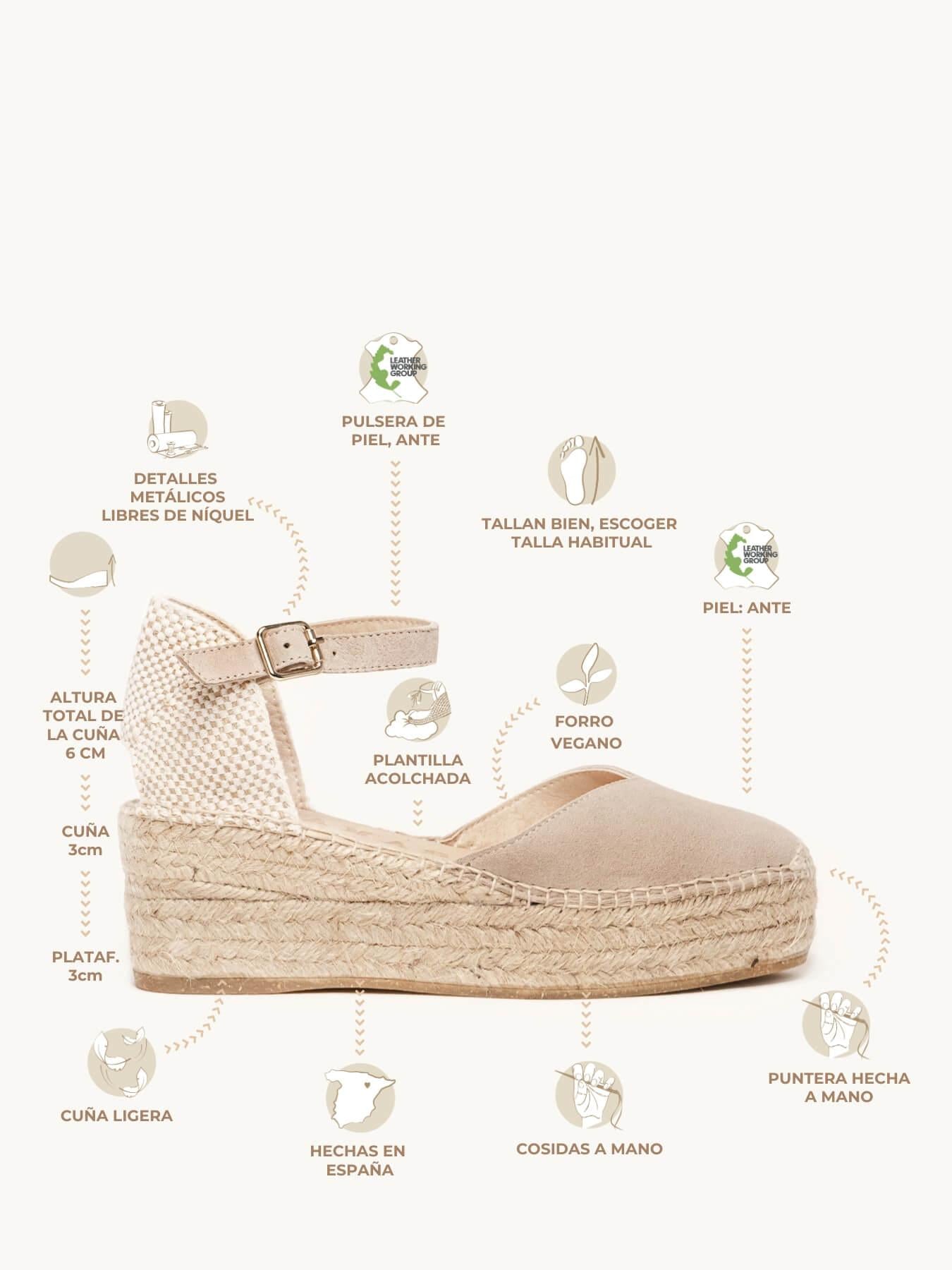 Sandália Plataforma Jara Camurça Pedra