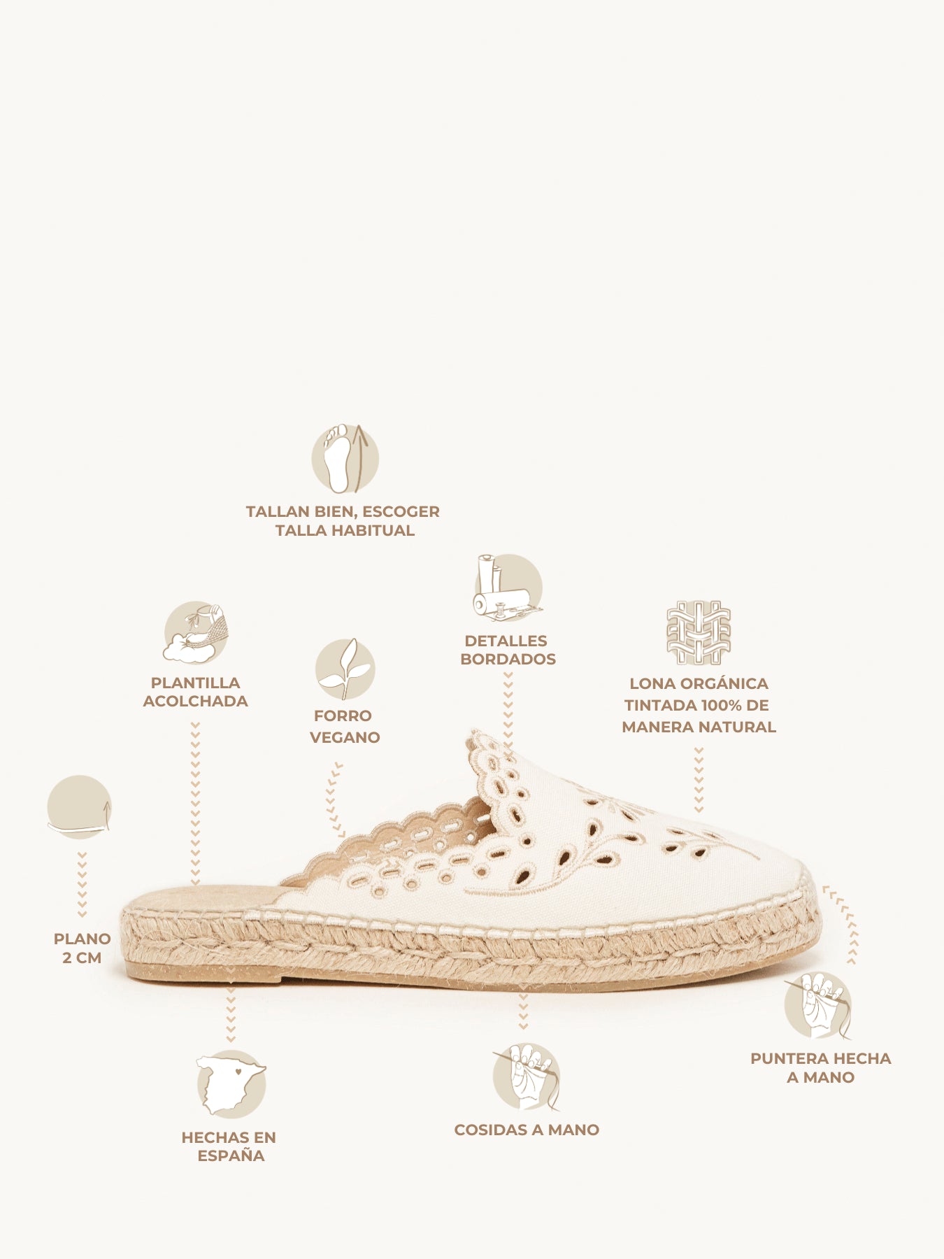 Sapatilha Loto Lona Bordada Cru