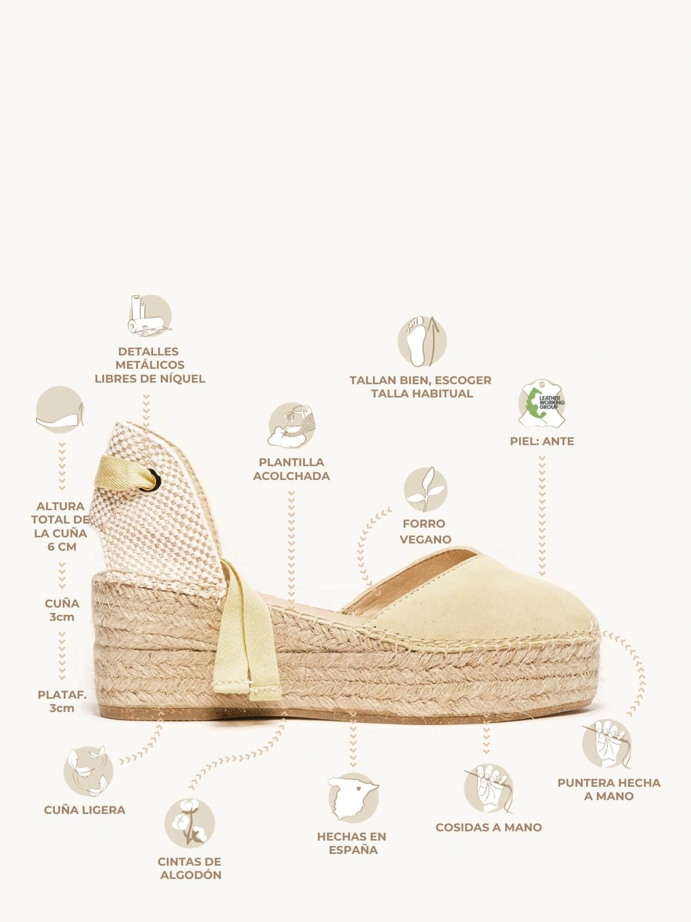 Sandália Plataforma Romero Camurça Amarelo