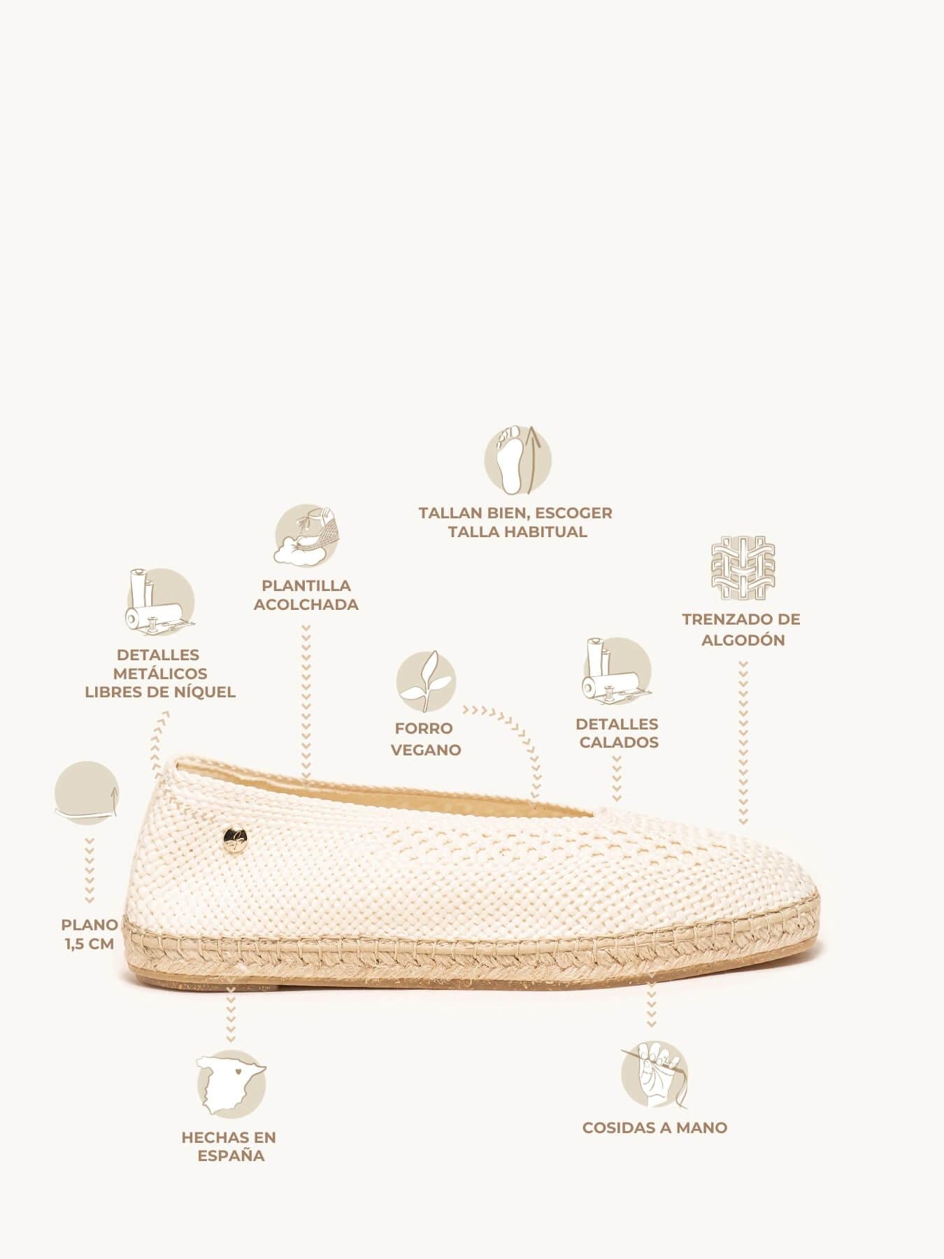 Sapatilha Calêndula Trançada Crua