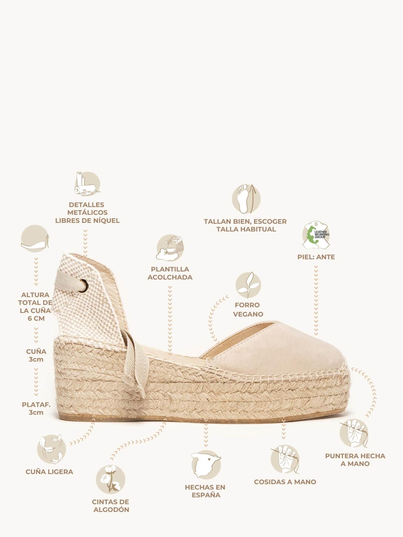 Sandália Plataforma Romero Camurça Pedra