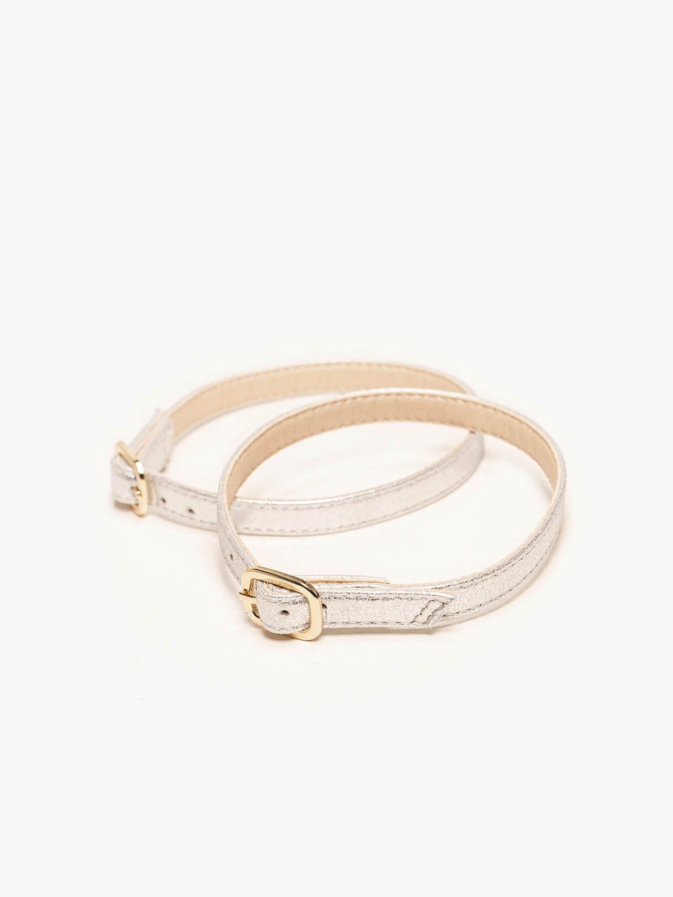 Pulseira Camurça Metal Prateado