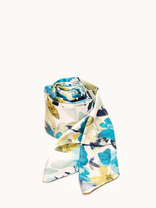 Lenço Floral Azul