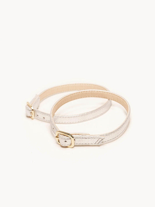 Pulseira Camurça Metal Prateado