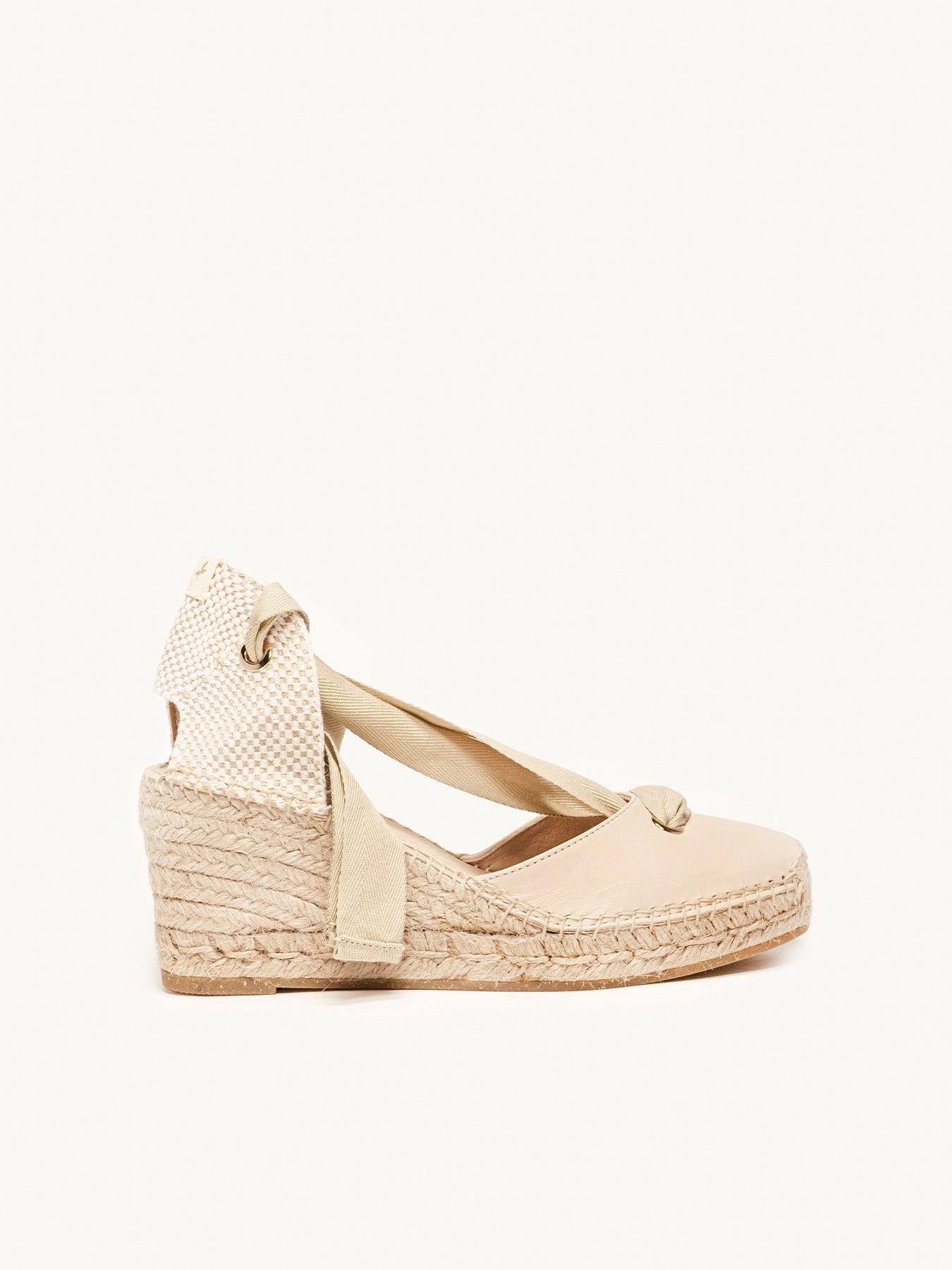 Sandália Anabela Média Melisa Napa Areia