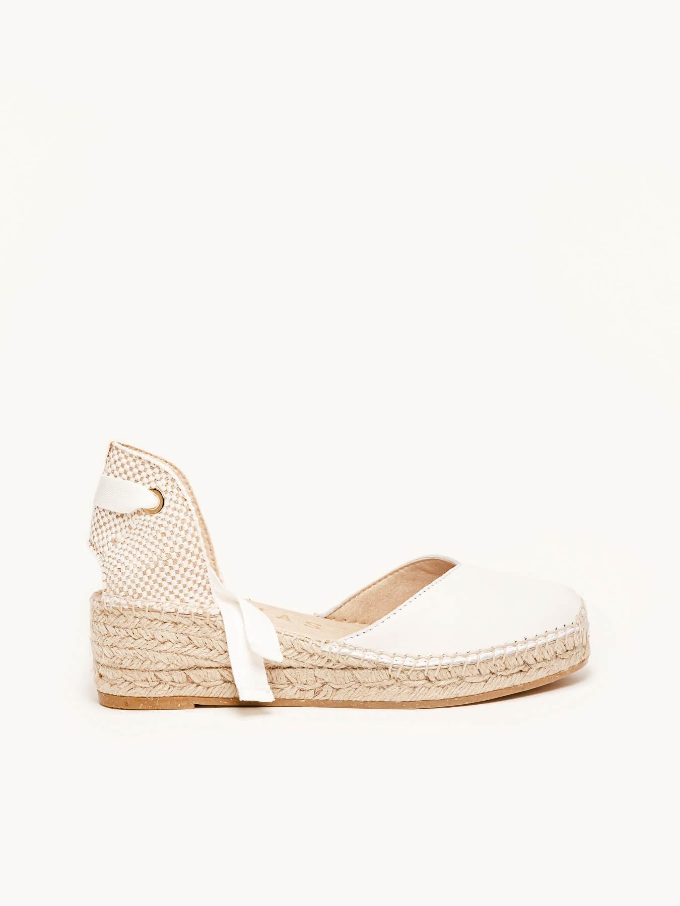 Sandália Romero Anabela 5 cm Napa Branco
