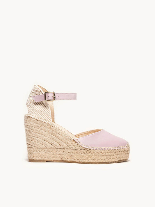 Sandália Marga Anabela 10 cm Napa Lilás