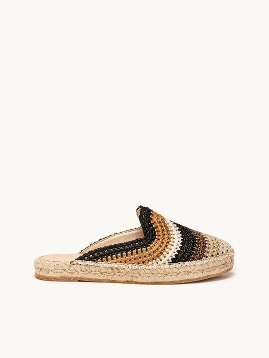 Sapatilha Loto Crochê Listrado Preta