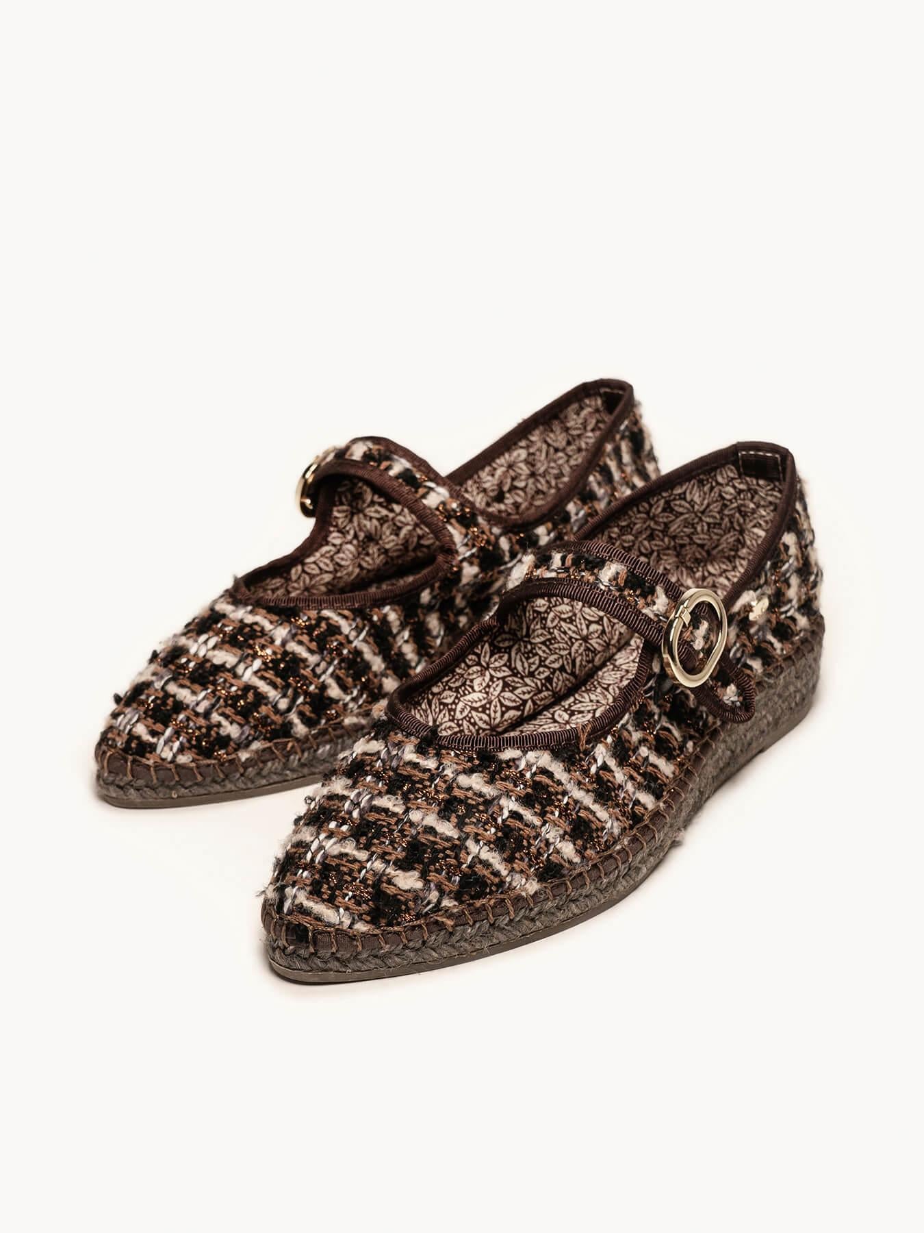 Sapatilha Azucena Tweed Marrom