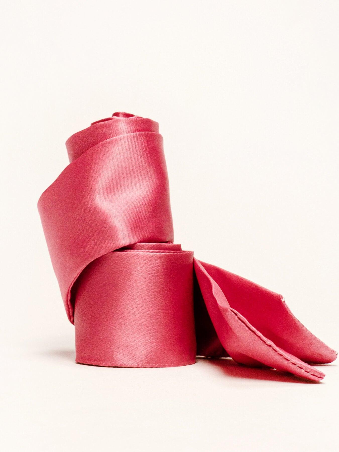 Lenço Cetim Rosa Fúcsia
