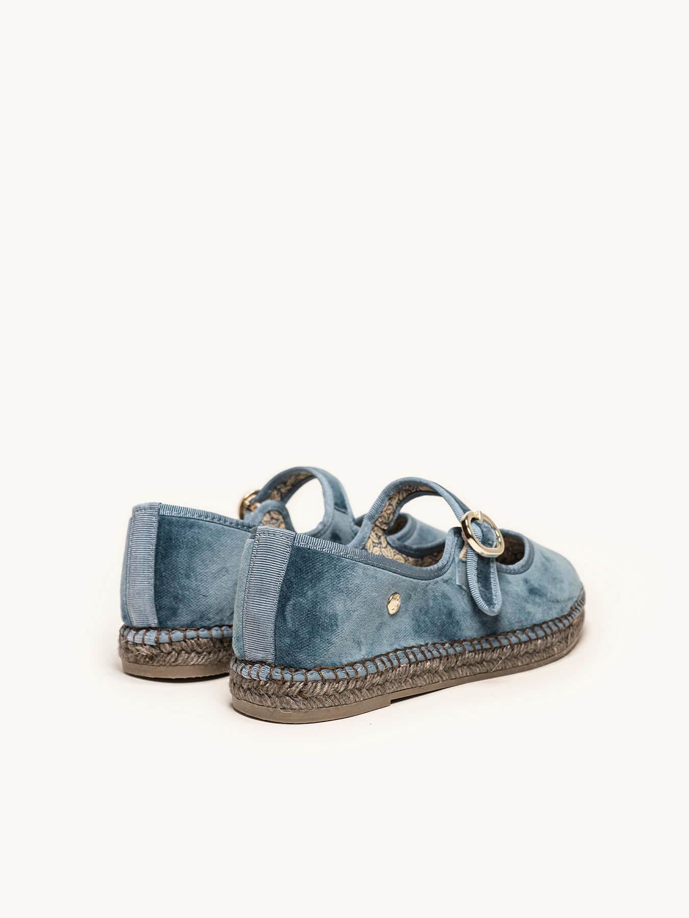 Sapatilha Azucena Veludo Azul Jeans