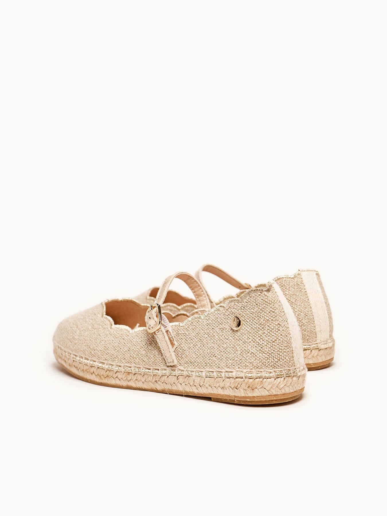 Sapatilha Campanilla Linho Dourado