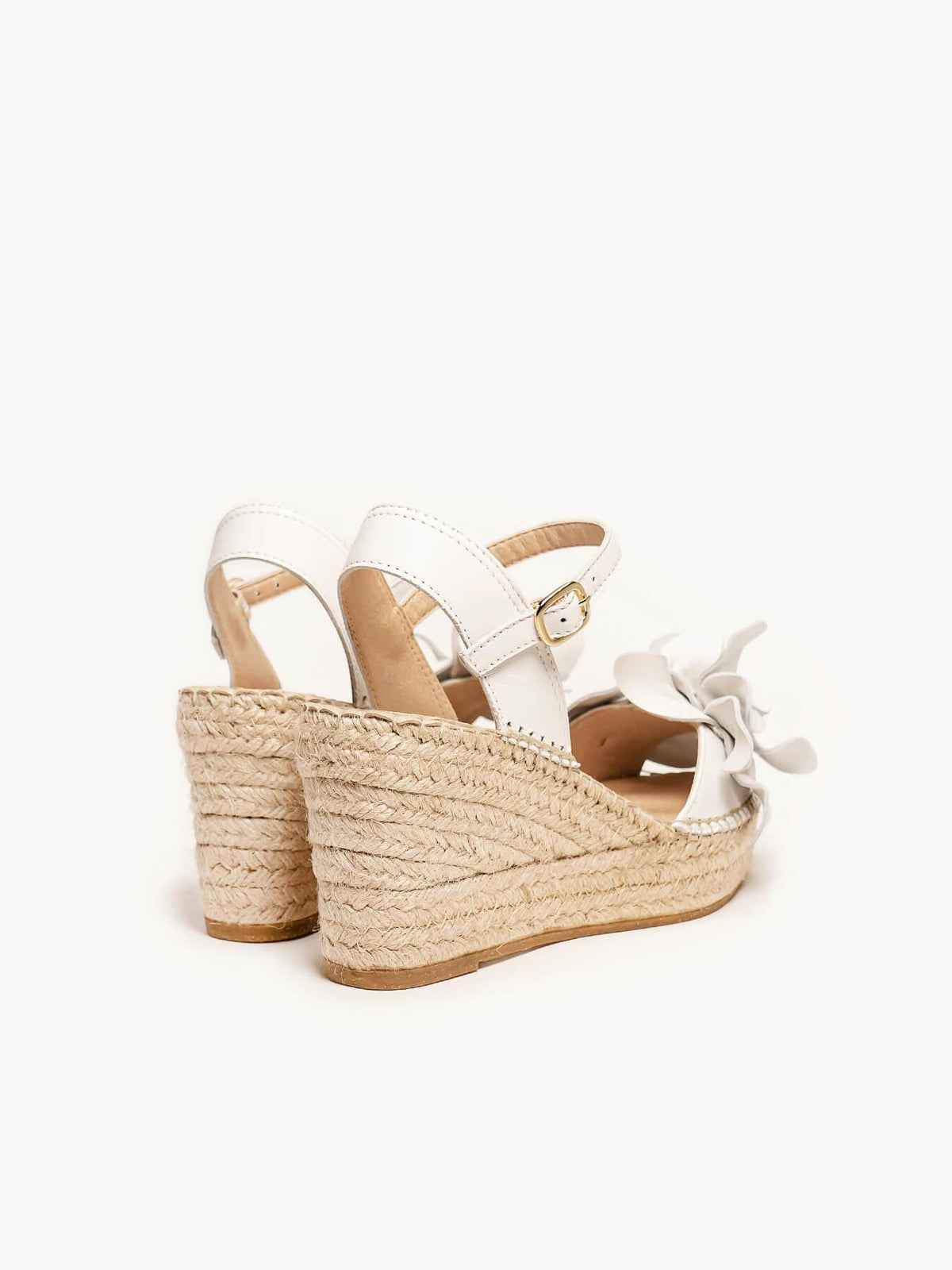 Sapatilha Alelí Anabela 8 cm Napa Branco