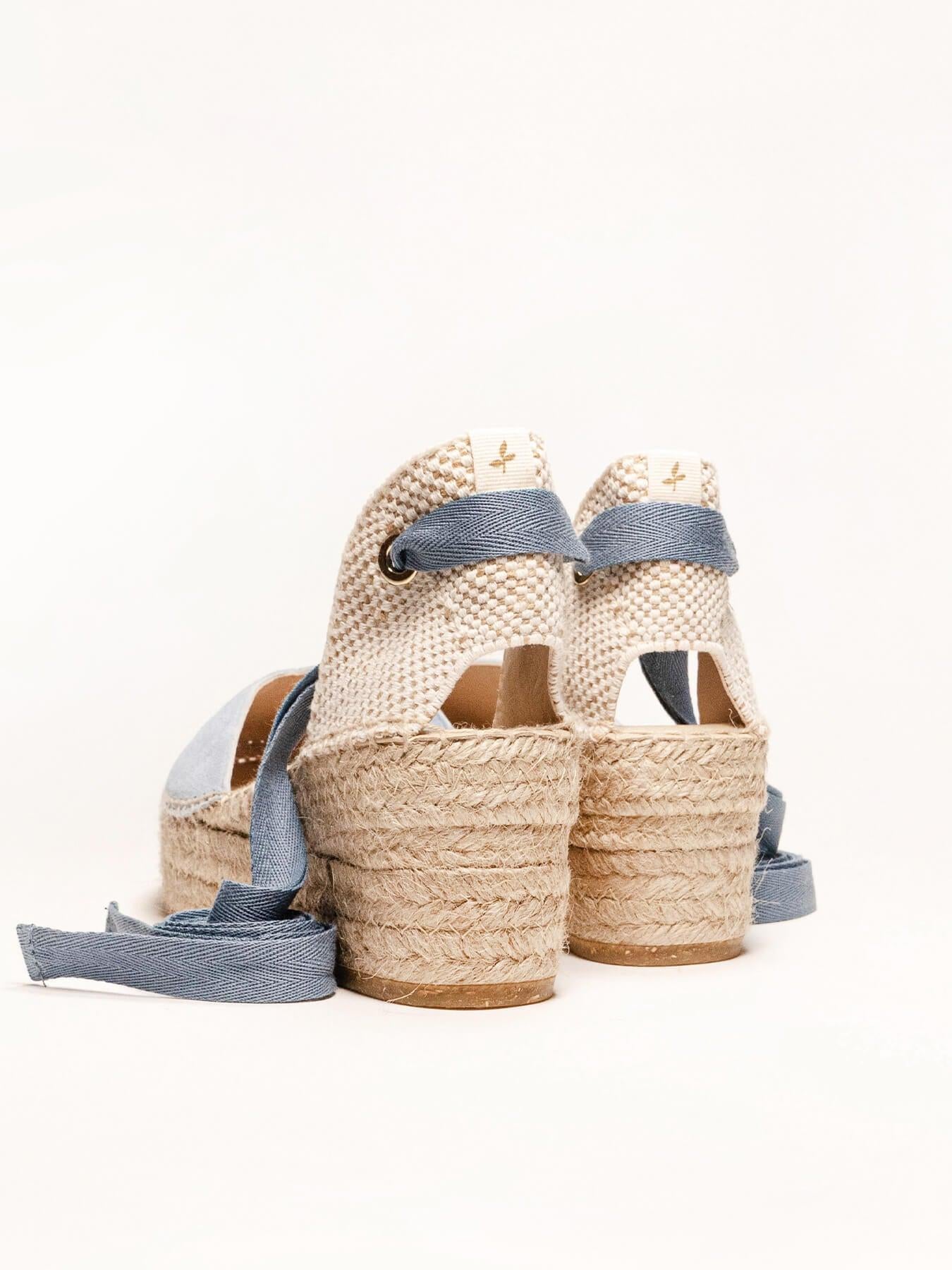 Sandália Plataforma Romero Azul Claro