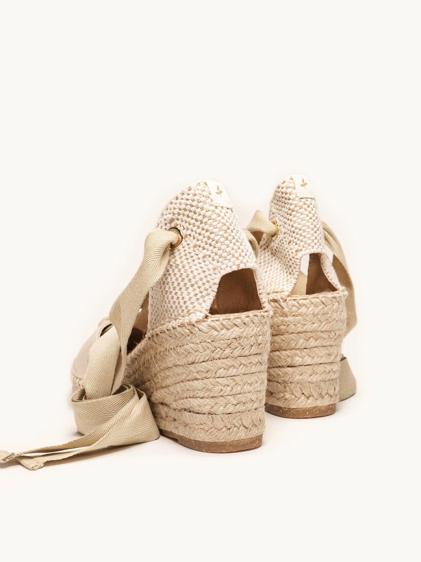 Sandália Anabela Média Melisa Napa Areia