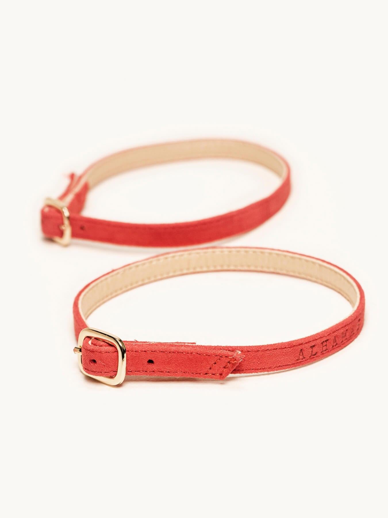 Pulseira de Camurça Vermelho