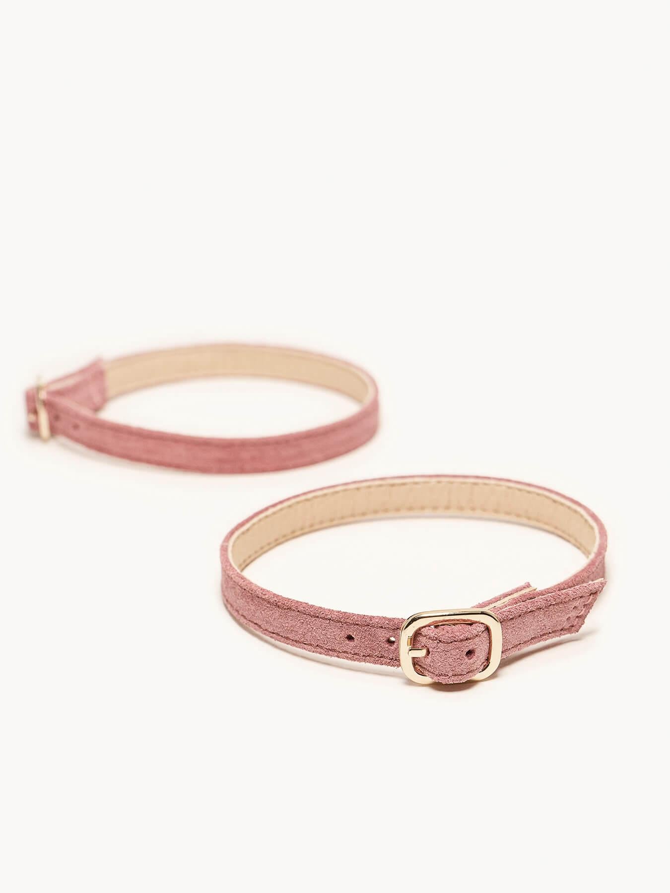 Pulseira Camurça Rosa Escuro