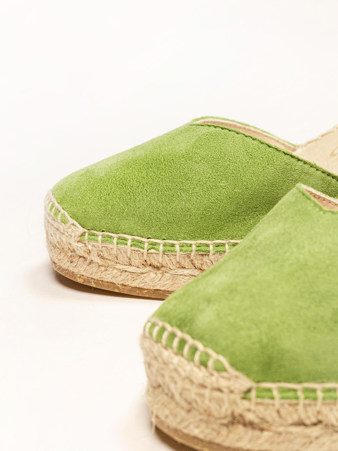 Sandália Anabela Média Jara Camurça Verde