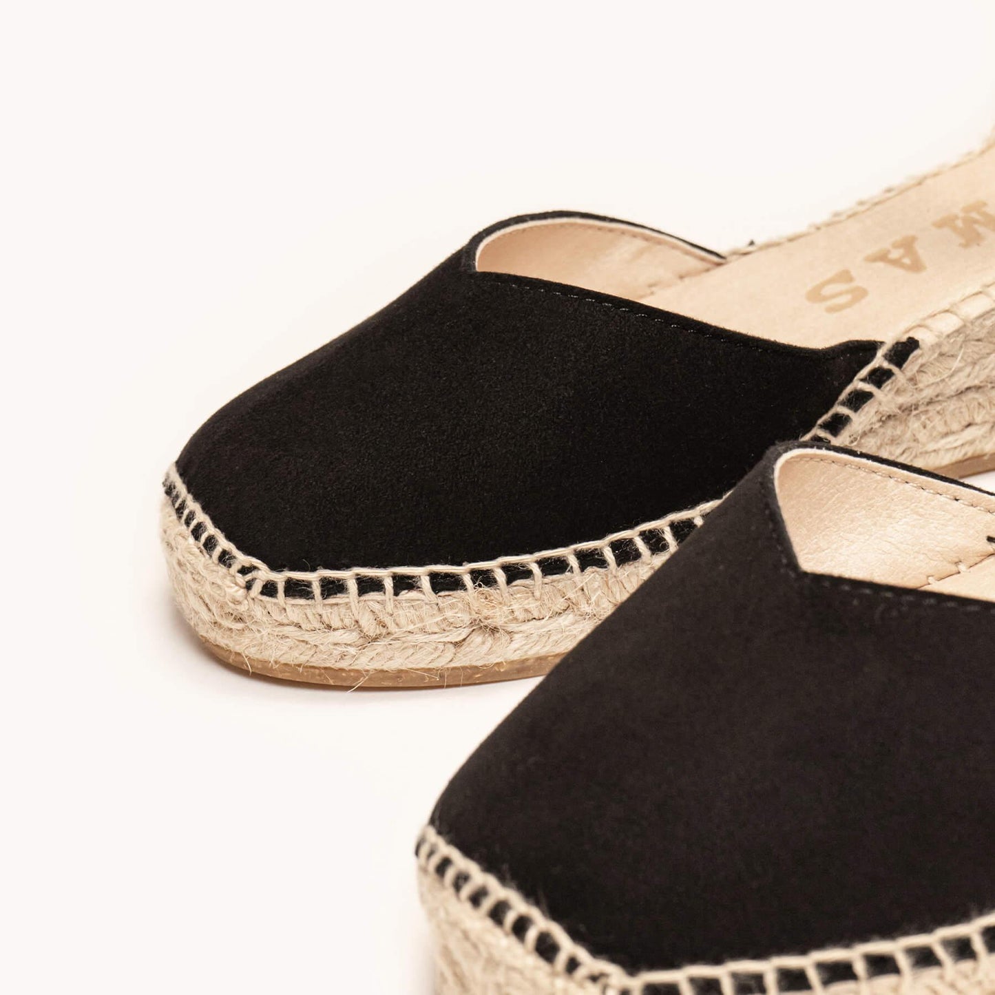 Sandália Jara Anabela 5 cm Camurça Preto
