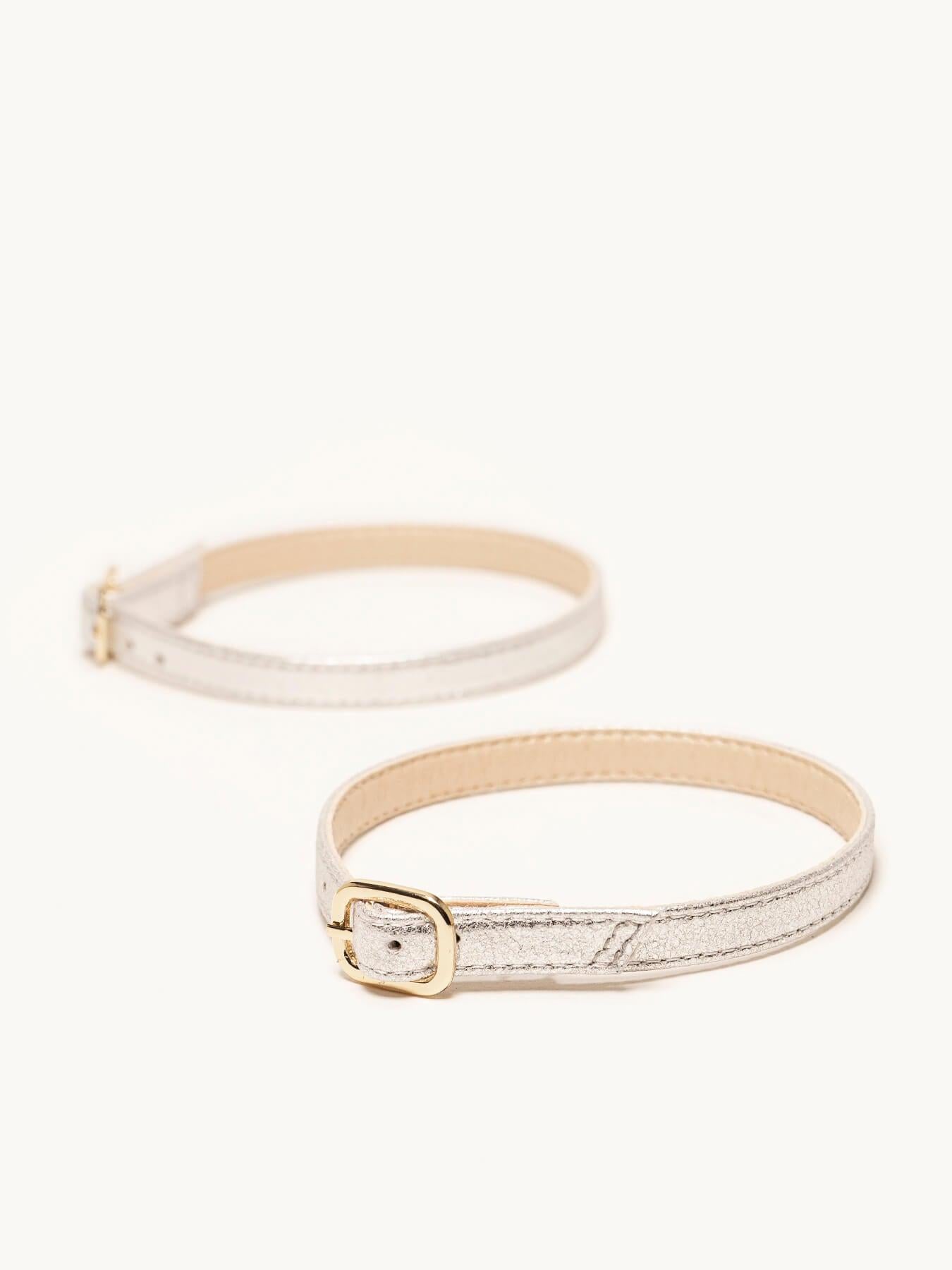 Pulseira Camurça Prateado