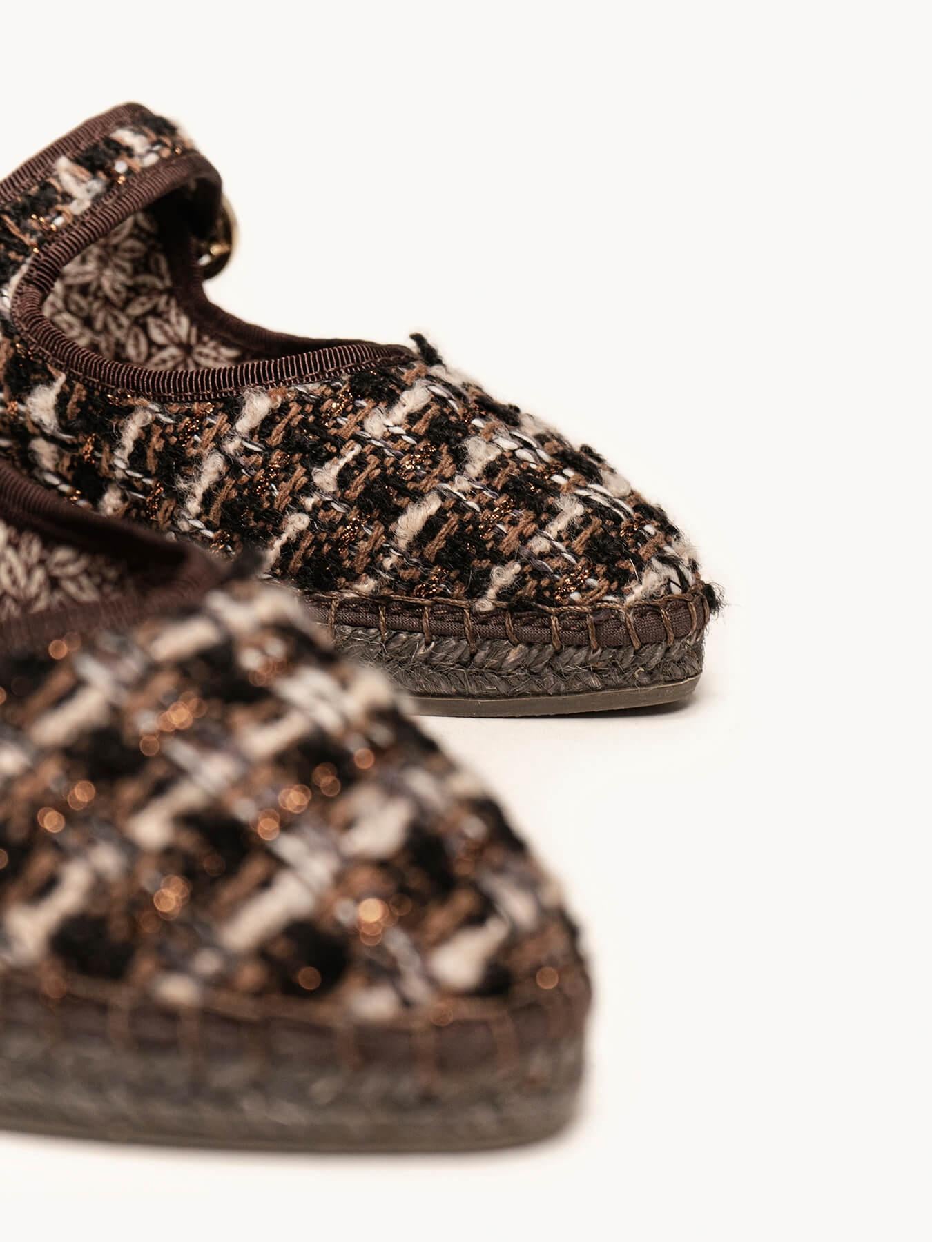 Sapatilha Azucena Tweed Marrom