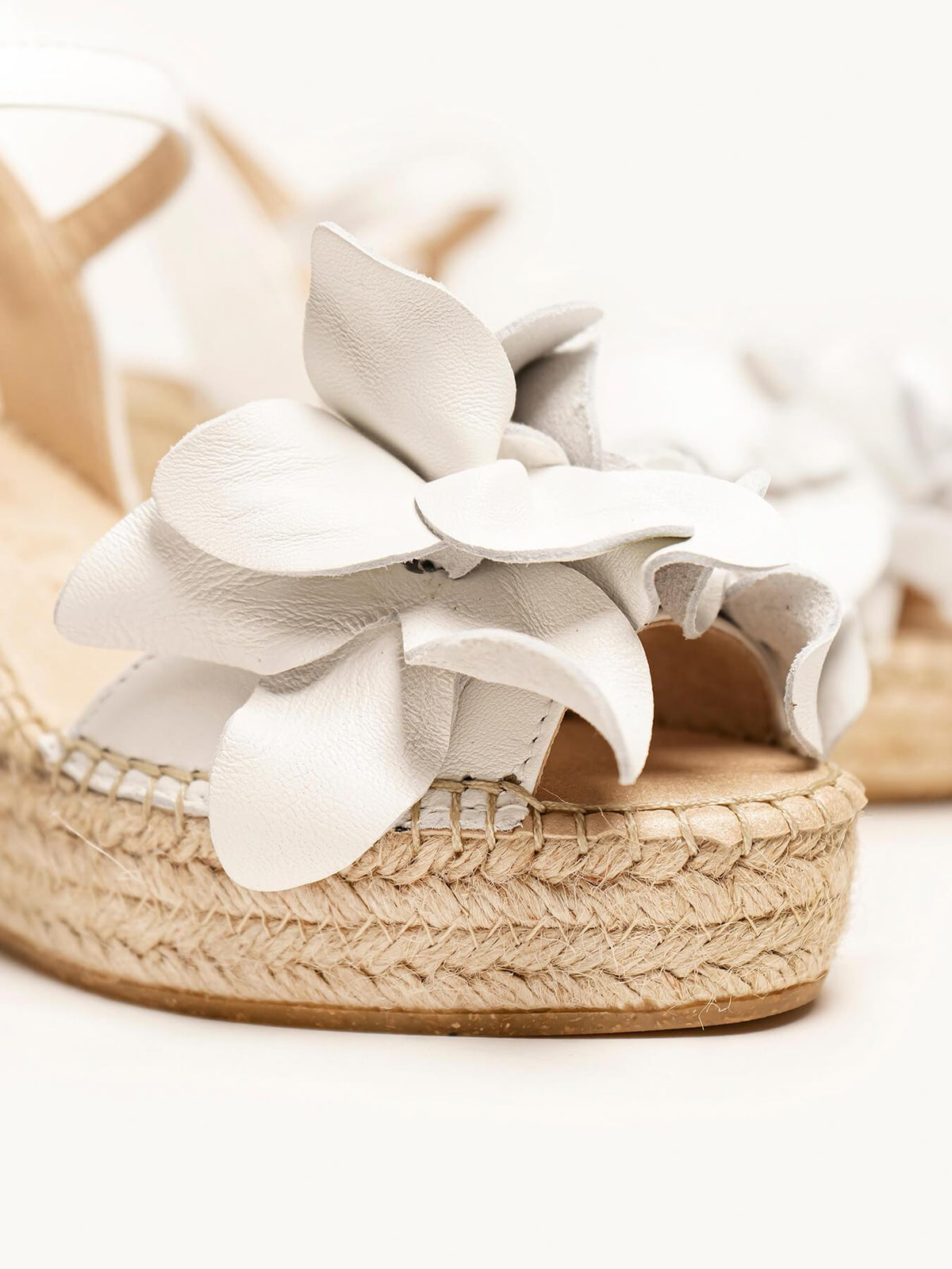 Sapatilha Alelí Anabela 8 cm Napa Branco