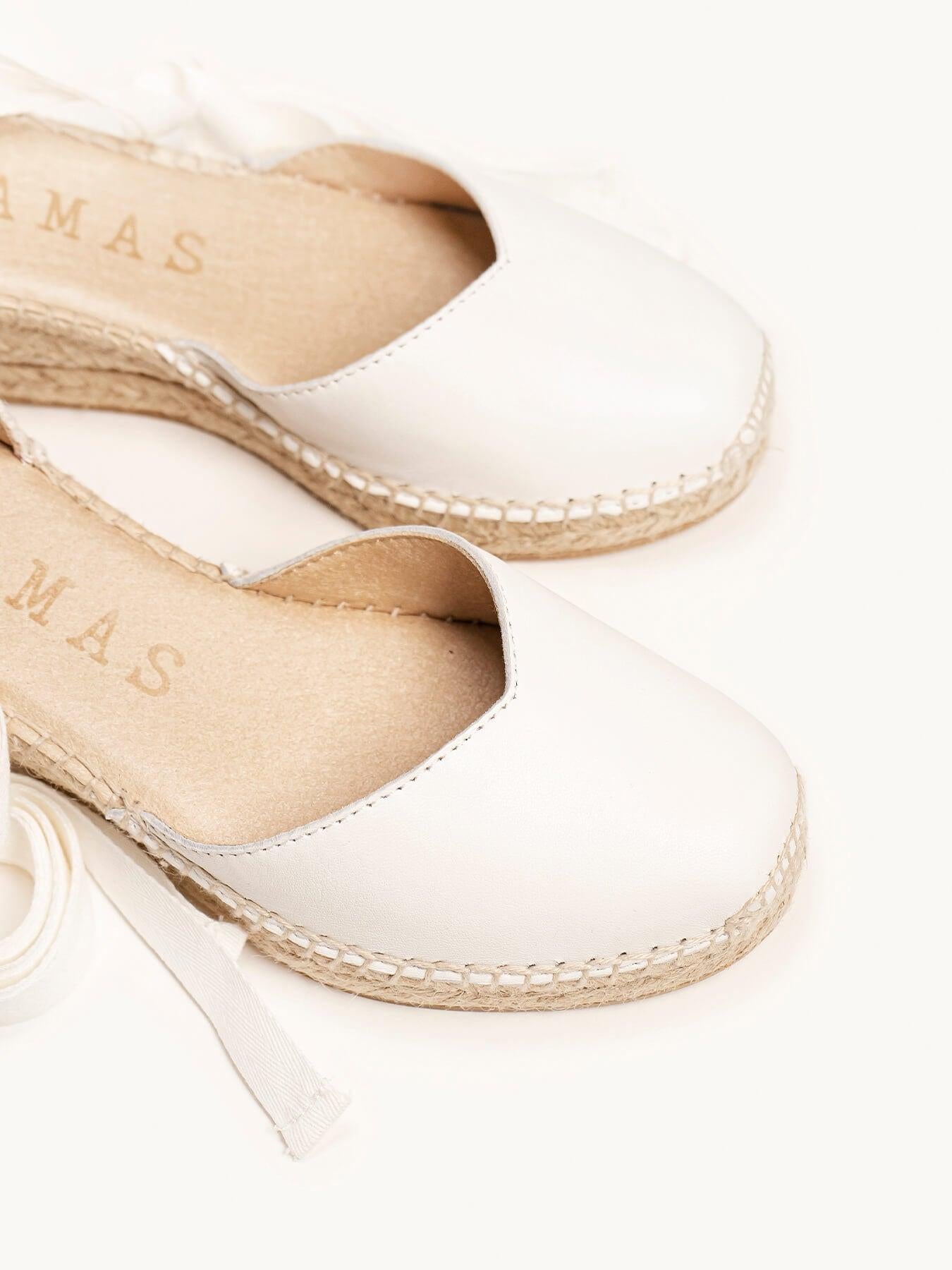 Sandália Romero Anabela 5 cm Napa Branco