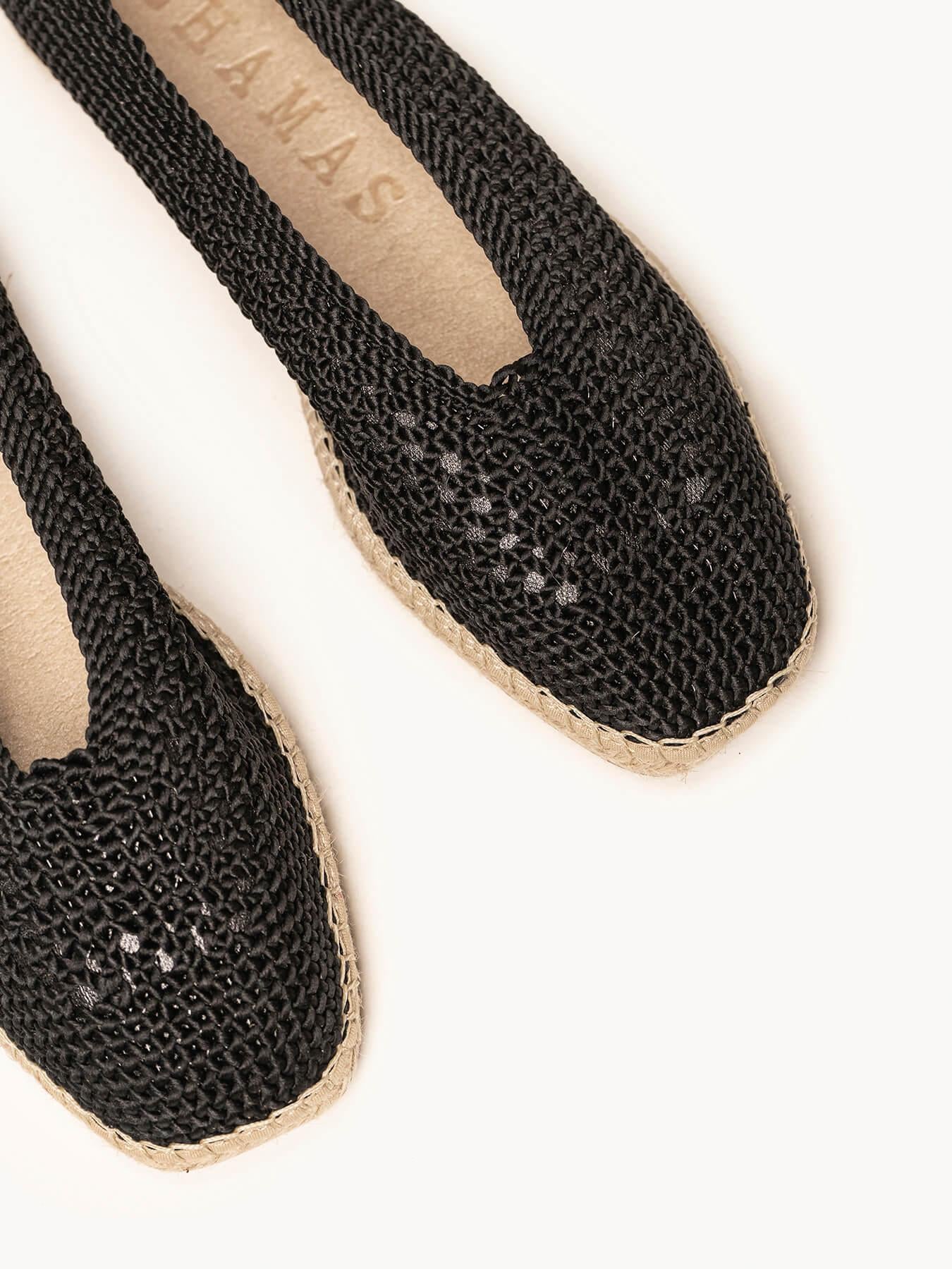 Sapatilha Calêndula Trançada Preto