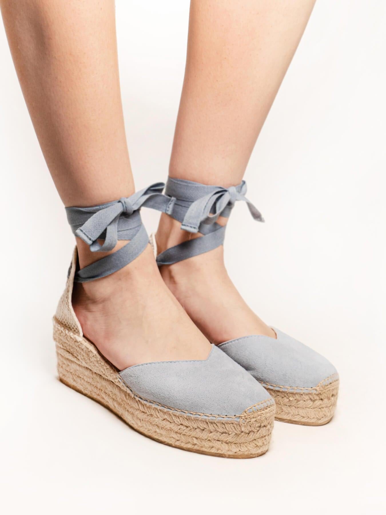 Sandália Plataforma Romero Azul Claro