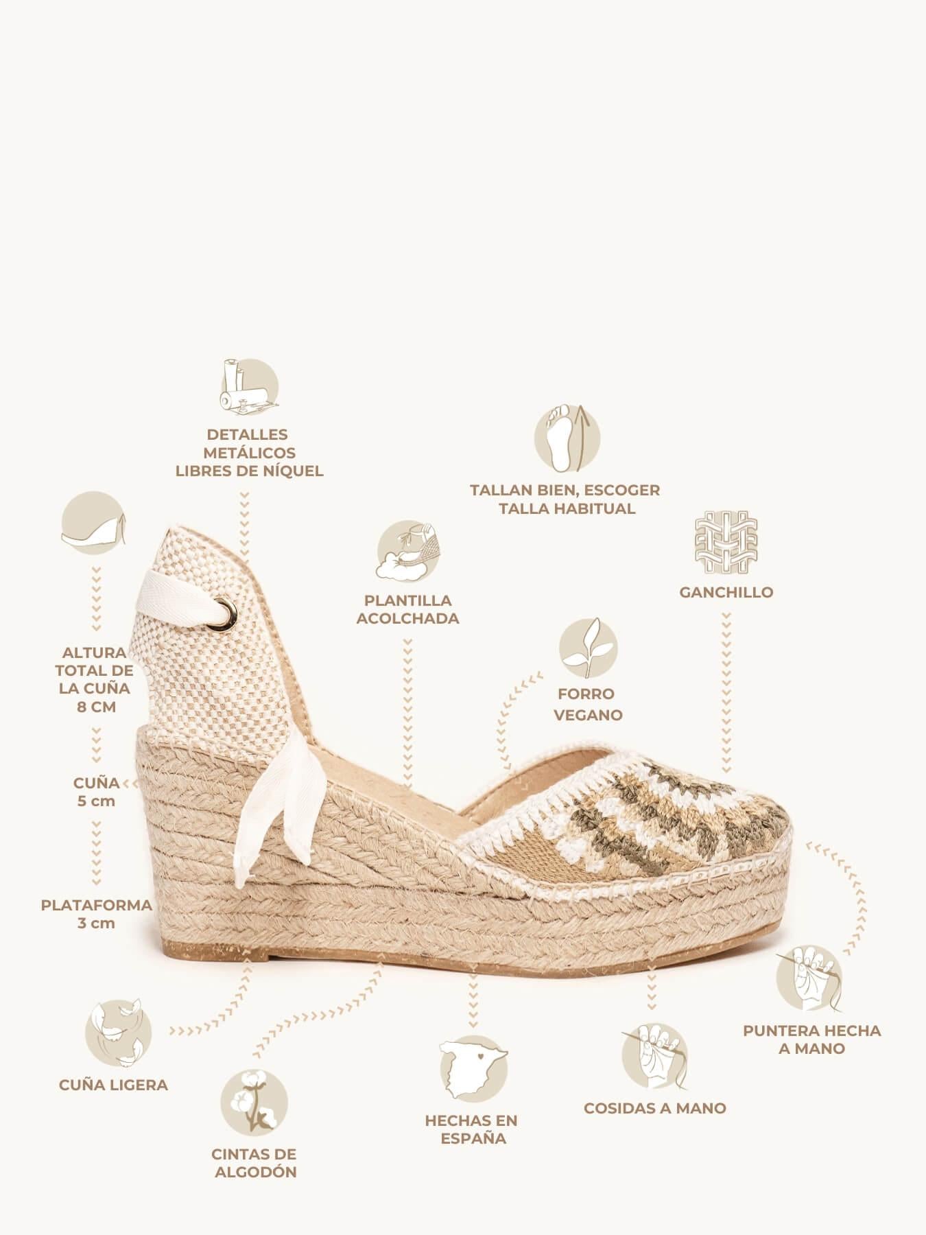 Sandália Anabela Média Plataforma Romero Roseta Branco