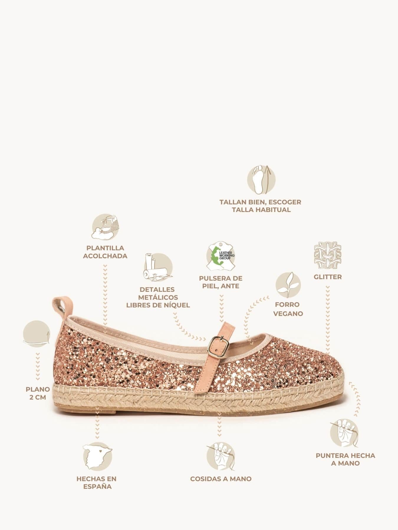 Sapatilha Campanilla Glitter Laranja Claro