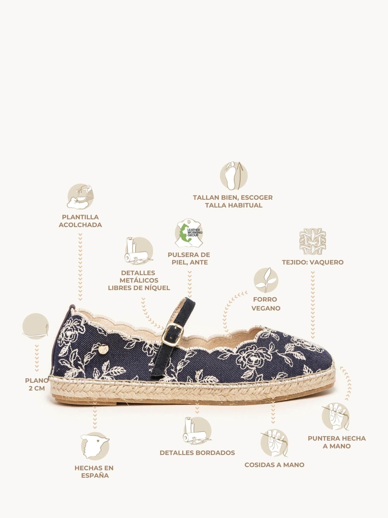 Sapatilha Campanilla Jeans Azul Marinho