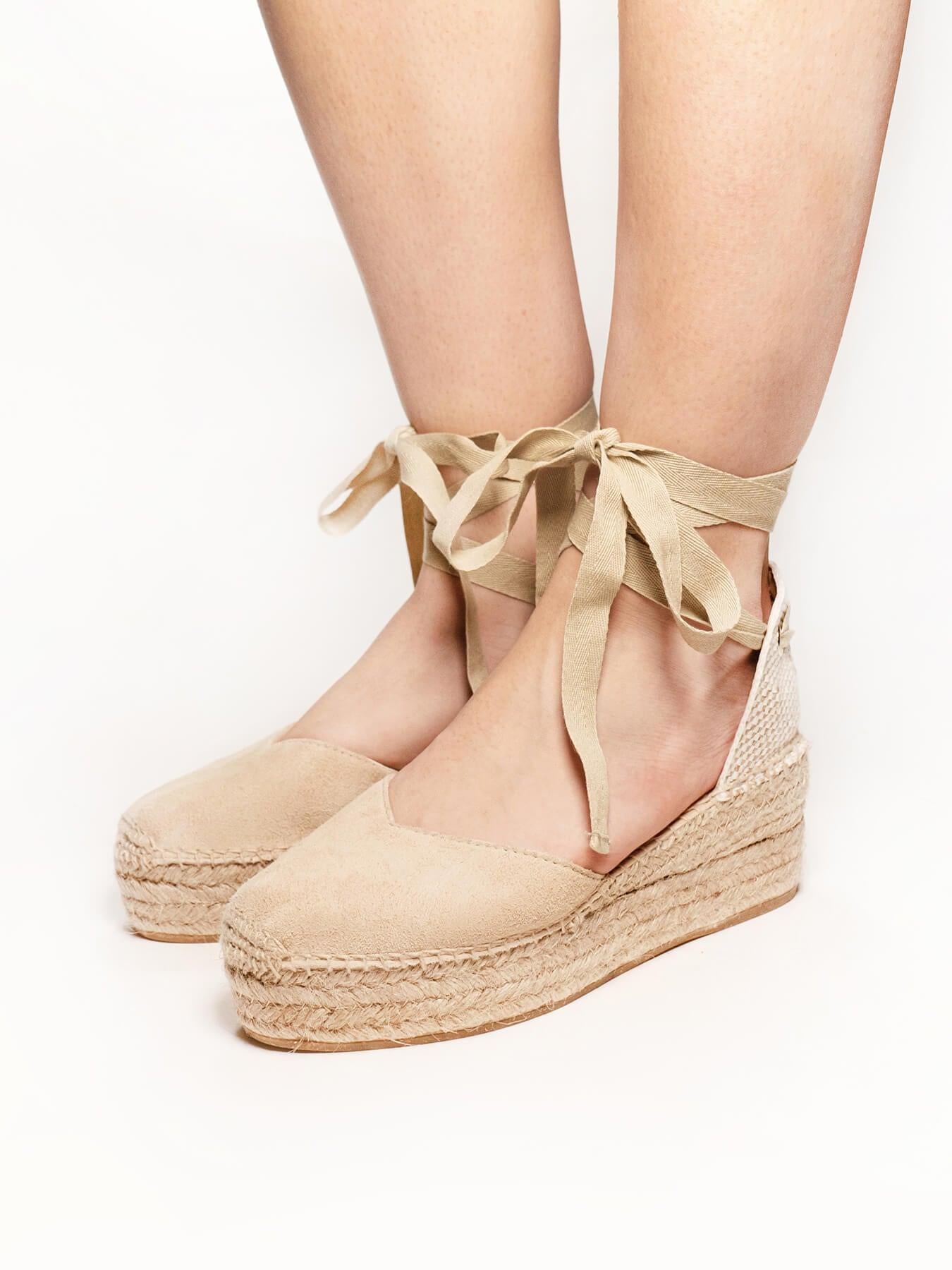 Sandália Plataforma Romero Areia