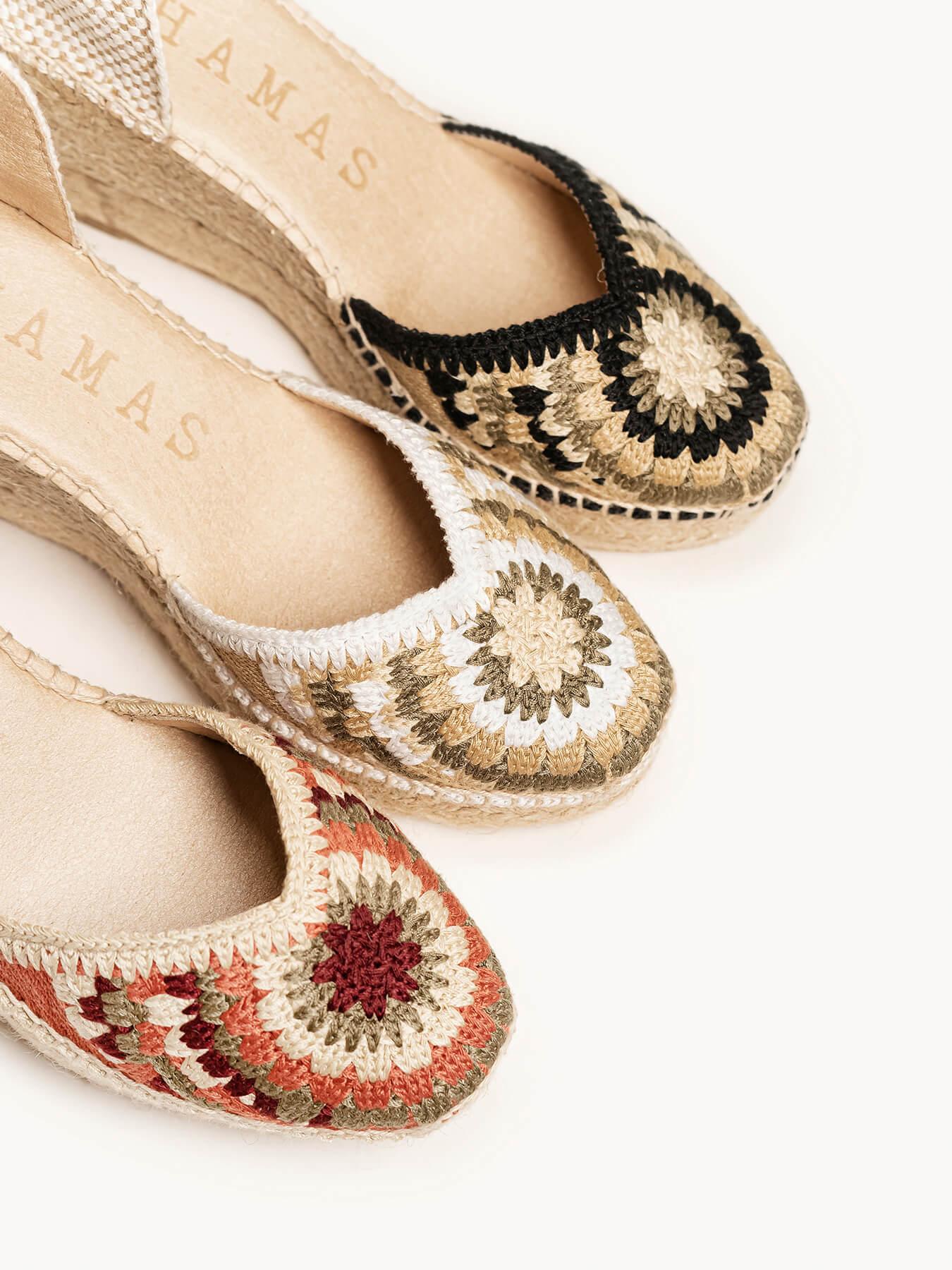 Sandália Anabela Média Plataforma Romero Roseta Branco